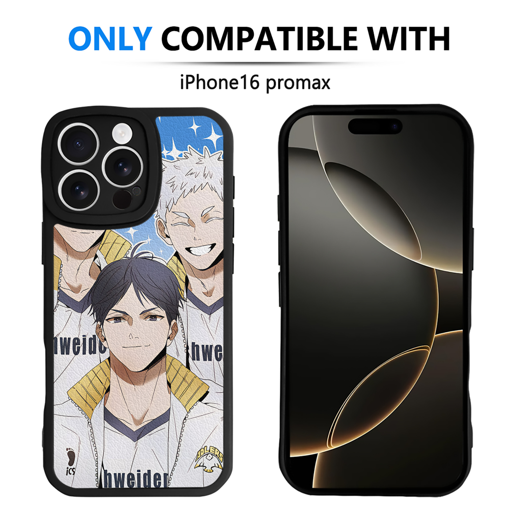 （画像用） ハイキュー!! Haikyu!! 【iPhone 16シリーズ対応】シリコンスマホケース（レザー調） 材質：シリコン